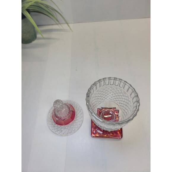 Westmoreland Glass Ruby Flashed English Hobnail Urn or Candy Dish - Picture 4 of 4